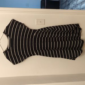 Halife Short Sleeve Elastic Waist Dress with Pockets